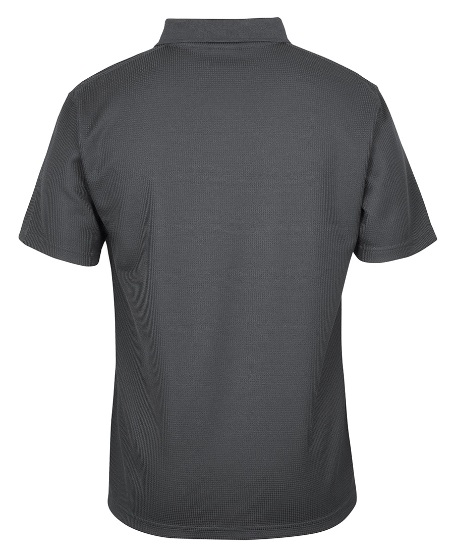 Podium Waffle Pocket Polo - Charcoal - Back