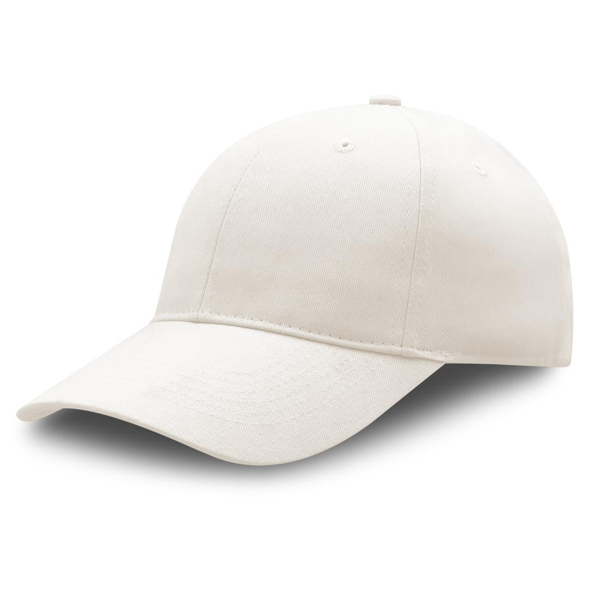 Premium Soft Cotton Cap - Chalk White - Front