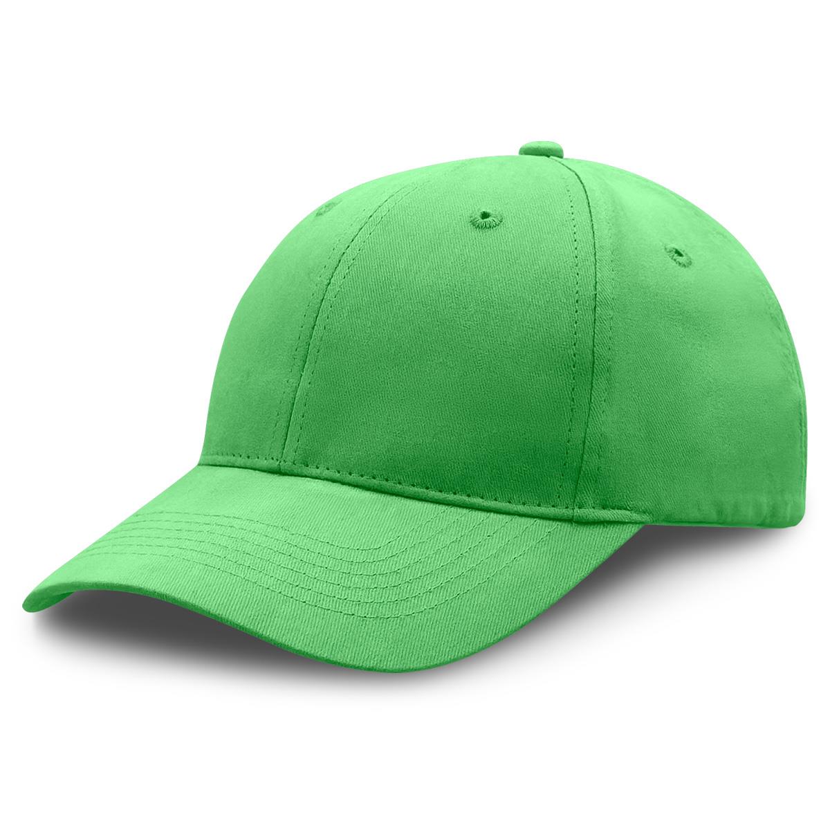 Premium Soft Cotton Cap - Lime - Front