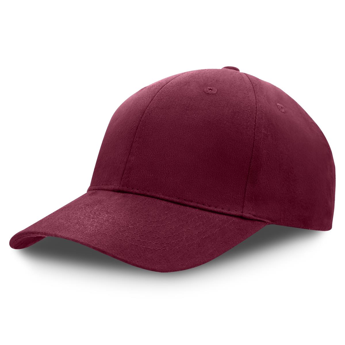 Premium Soft Cotton Cap - Maroon - Front