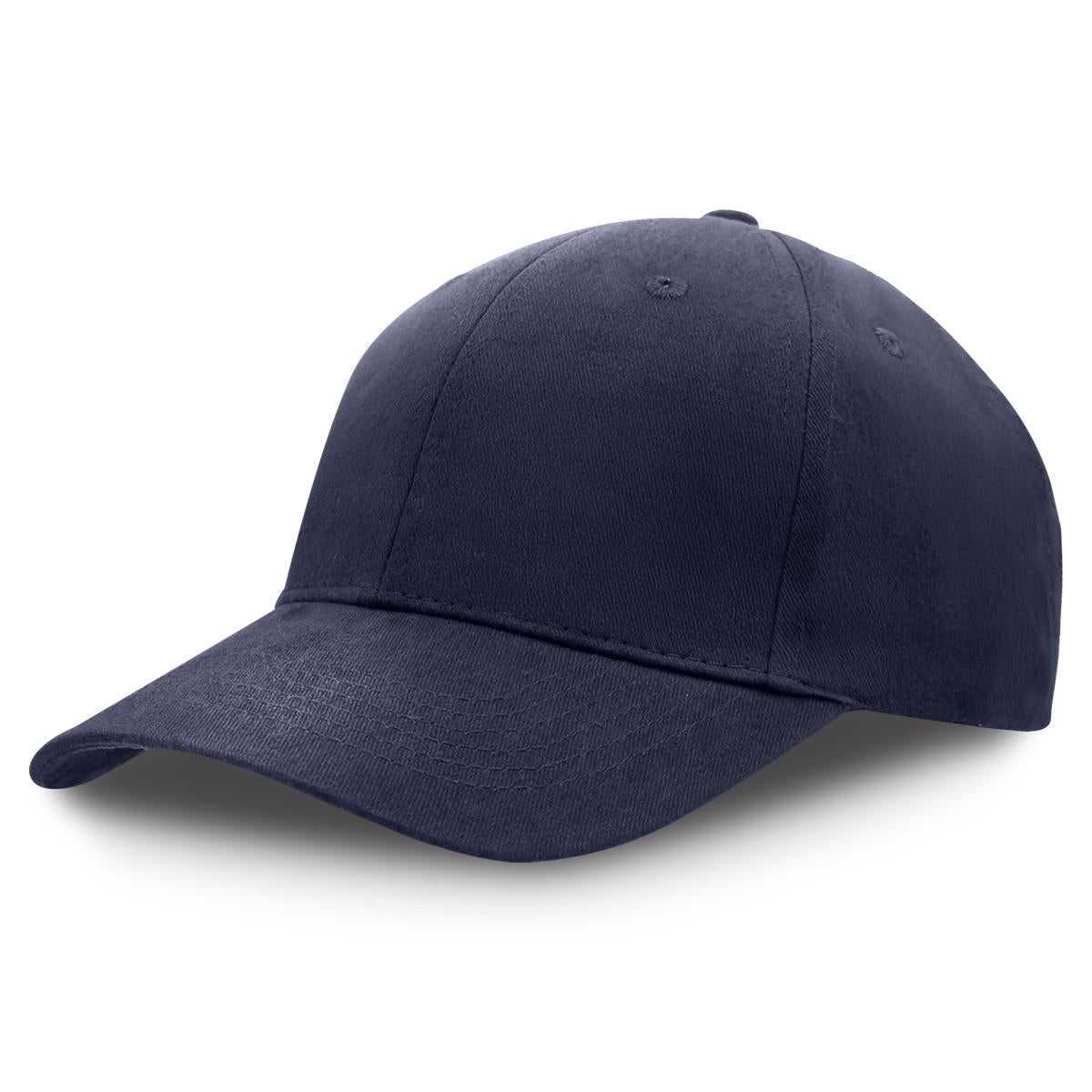 Premium Soft Cotton Cap - Navy - Front