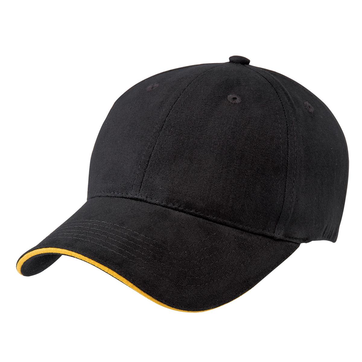 Premium Soft Sandwich Peak - Black / Gold - Front
