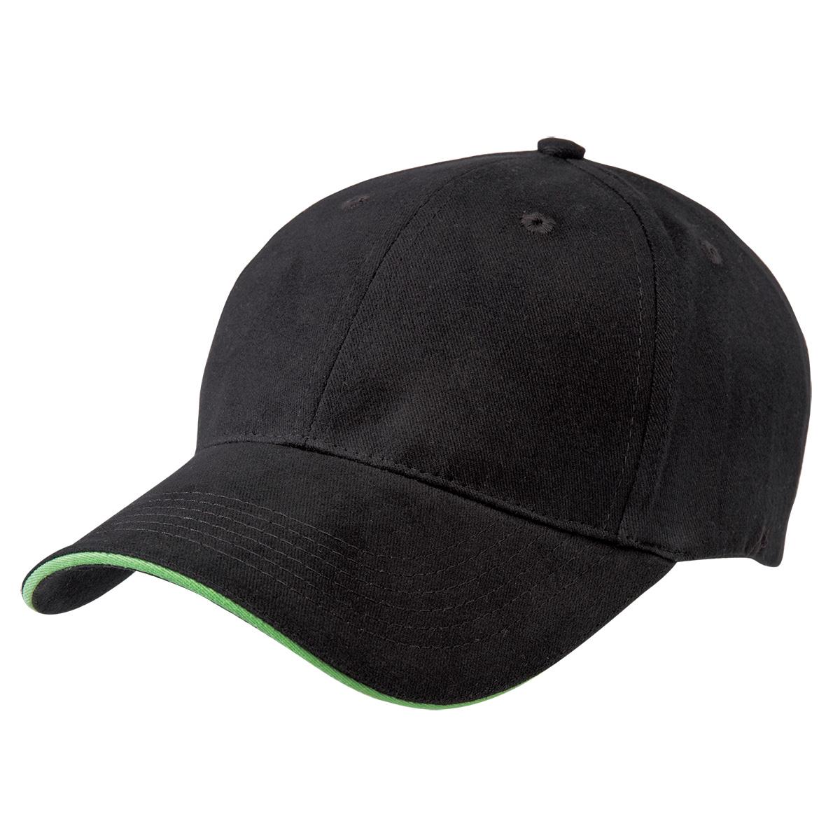 Premium Soft Sandwich Peak - Black / Lime - Front