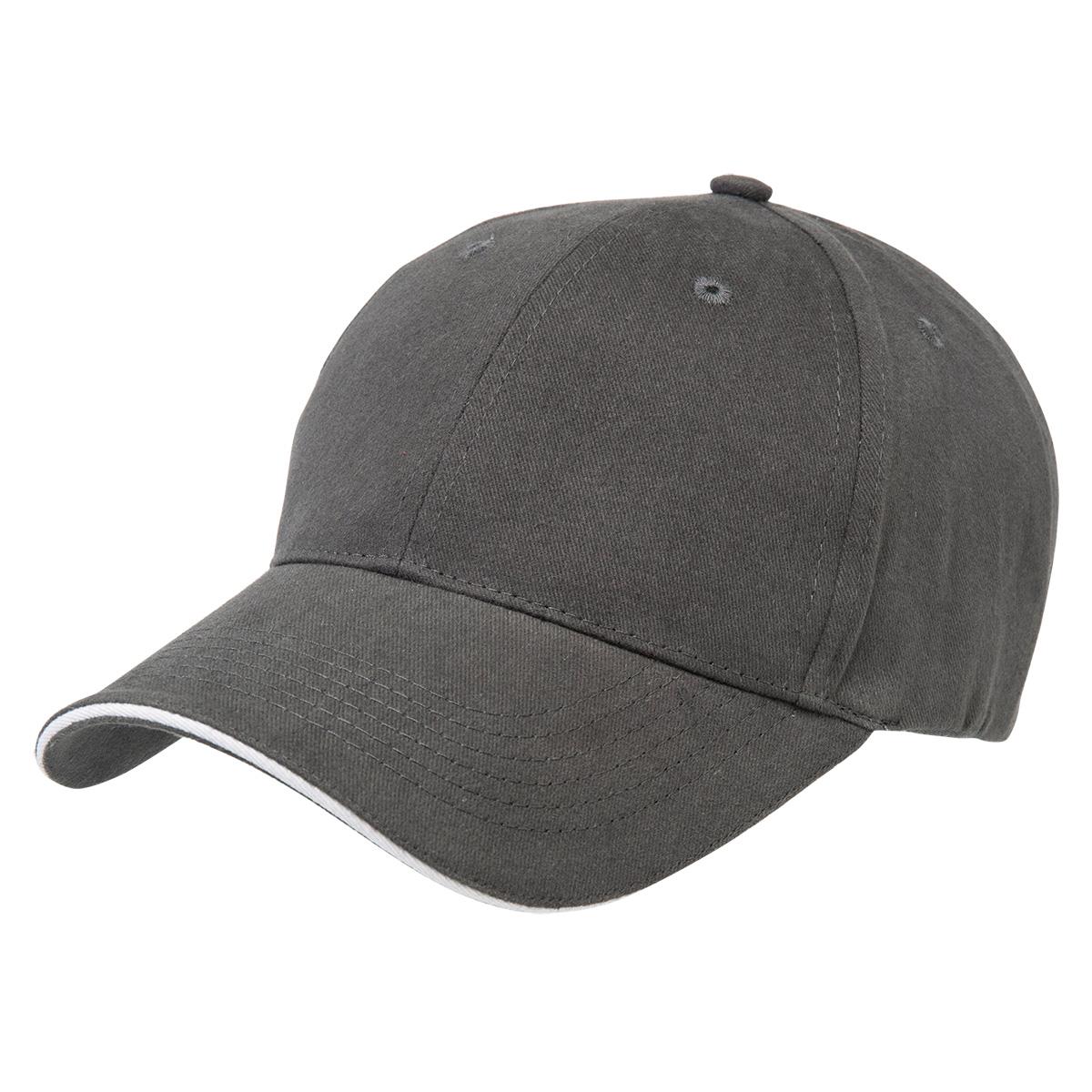 Premium Soft Sandwich Peak - Charcoal / Chalk White - Front