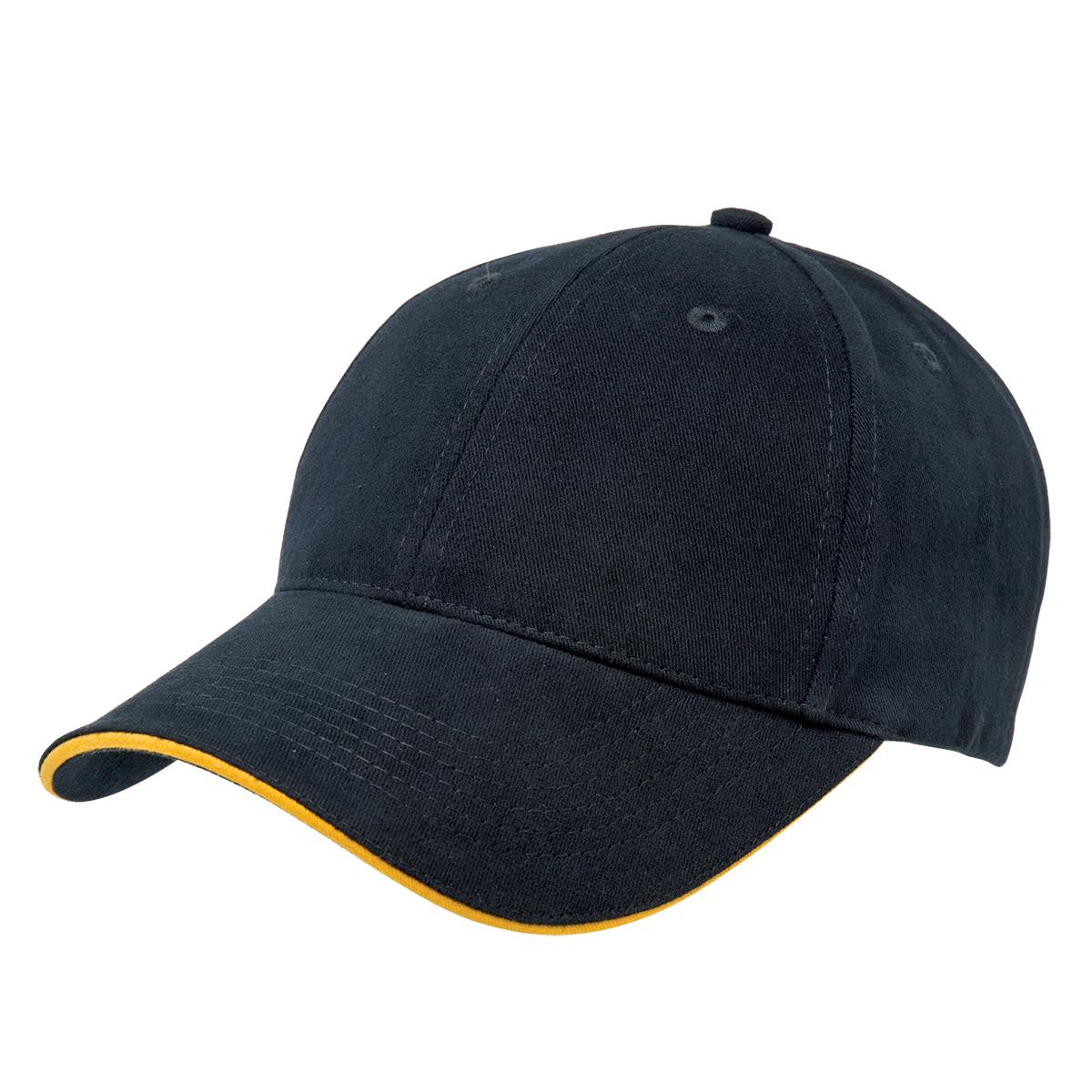 Premium Soft Sandwich Peak - Navy / Gold - Front