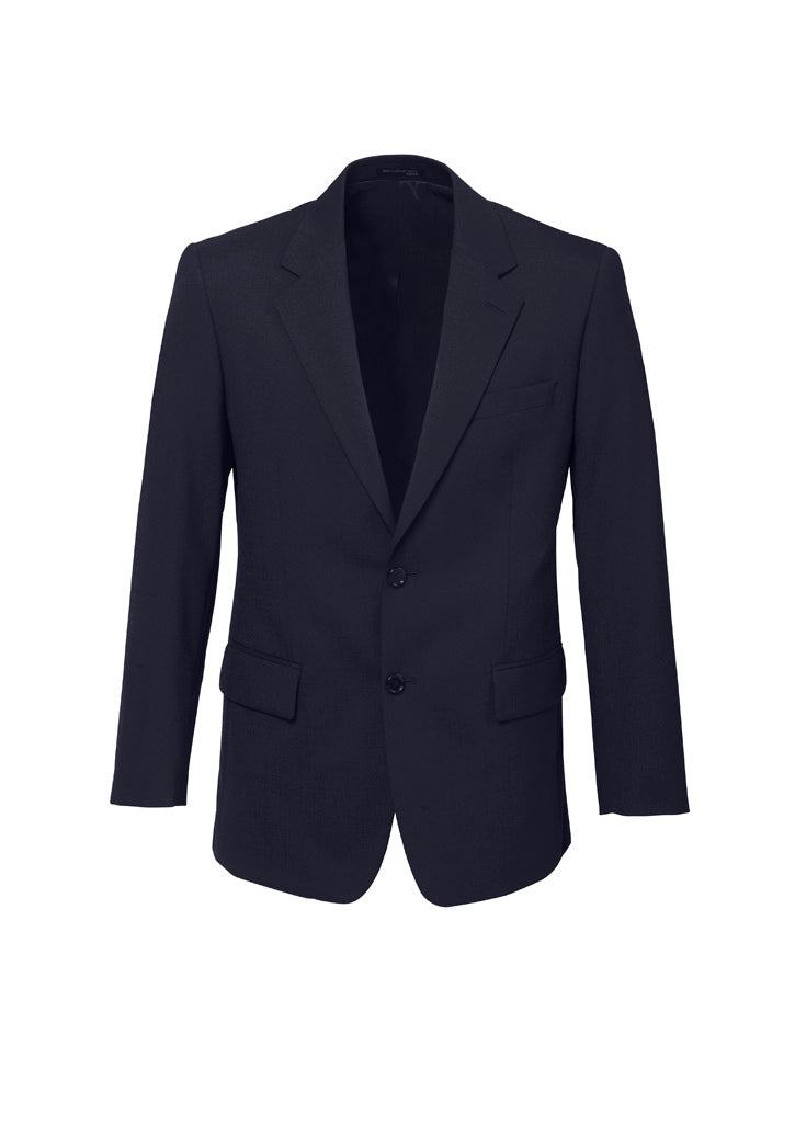 Comfort Wool Stretch Mens 2 Button Classic Jacket - Navy - Front