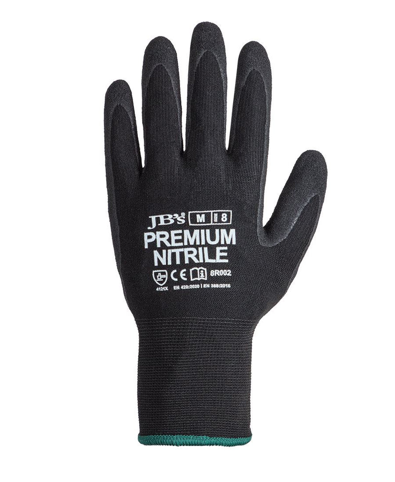 JB's Premium Black Nitrile Breathable Glove (12 pack) - Black - Front