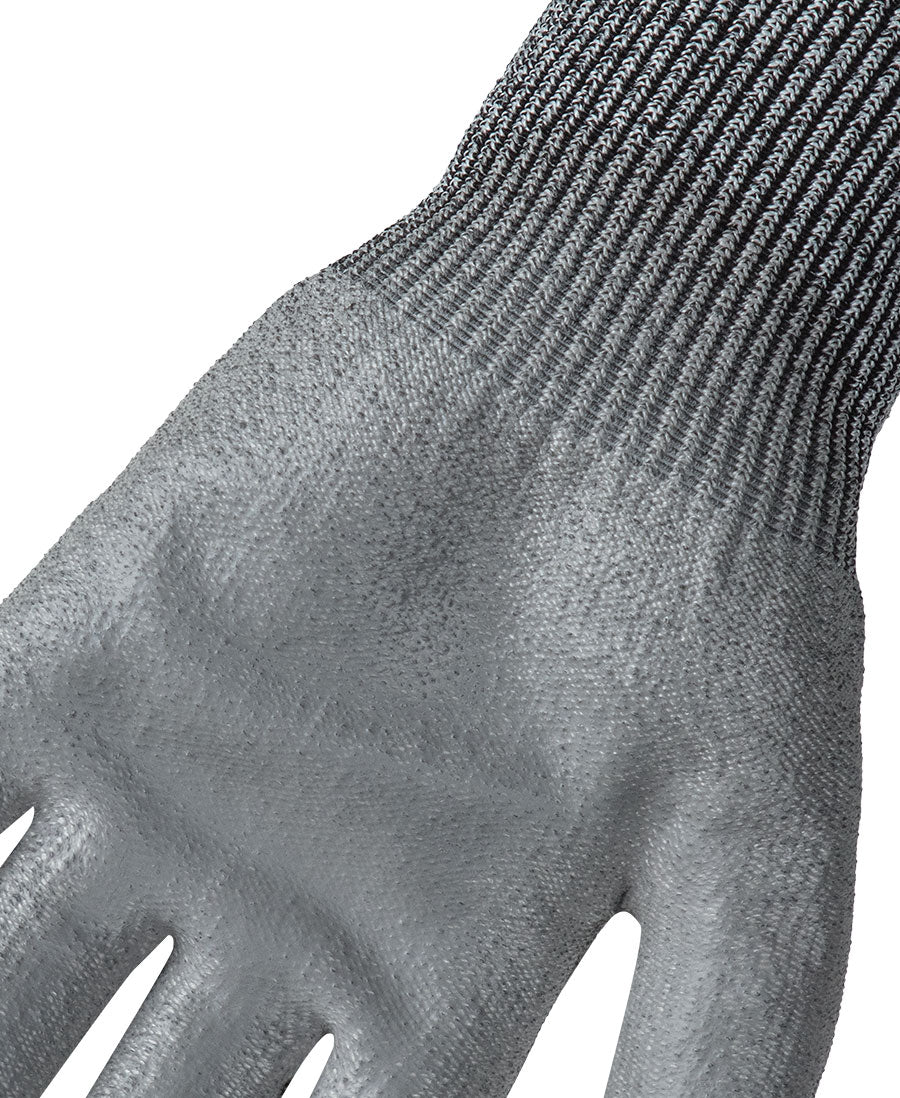 JB's PU Breathable Cut Resist Level B Glove (12 pack) - Grey - Back