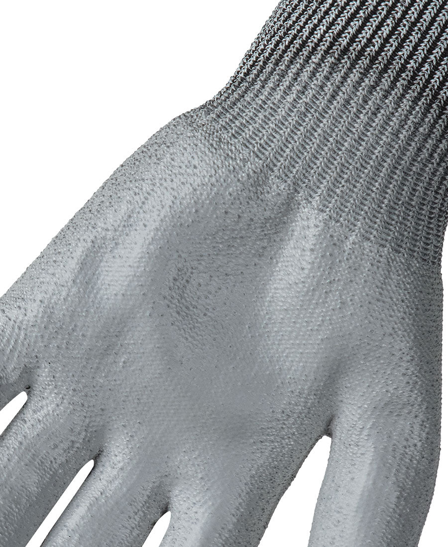 JB's PU Breathable Cut Resist Level C Glove (12 pack) - Grey - Back