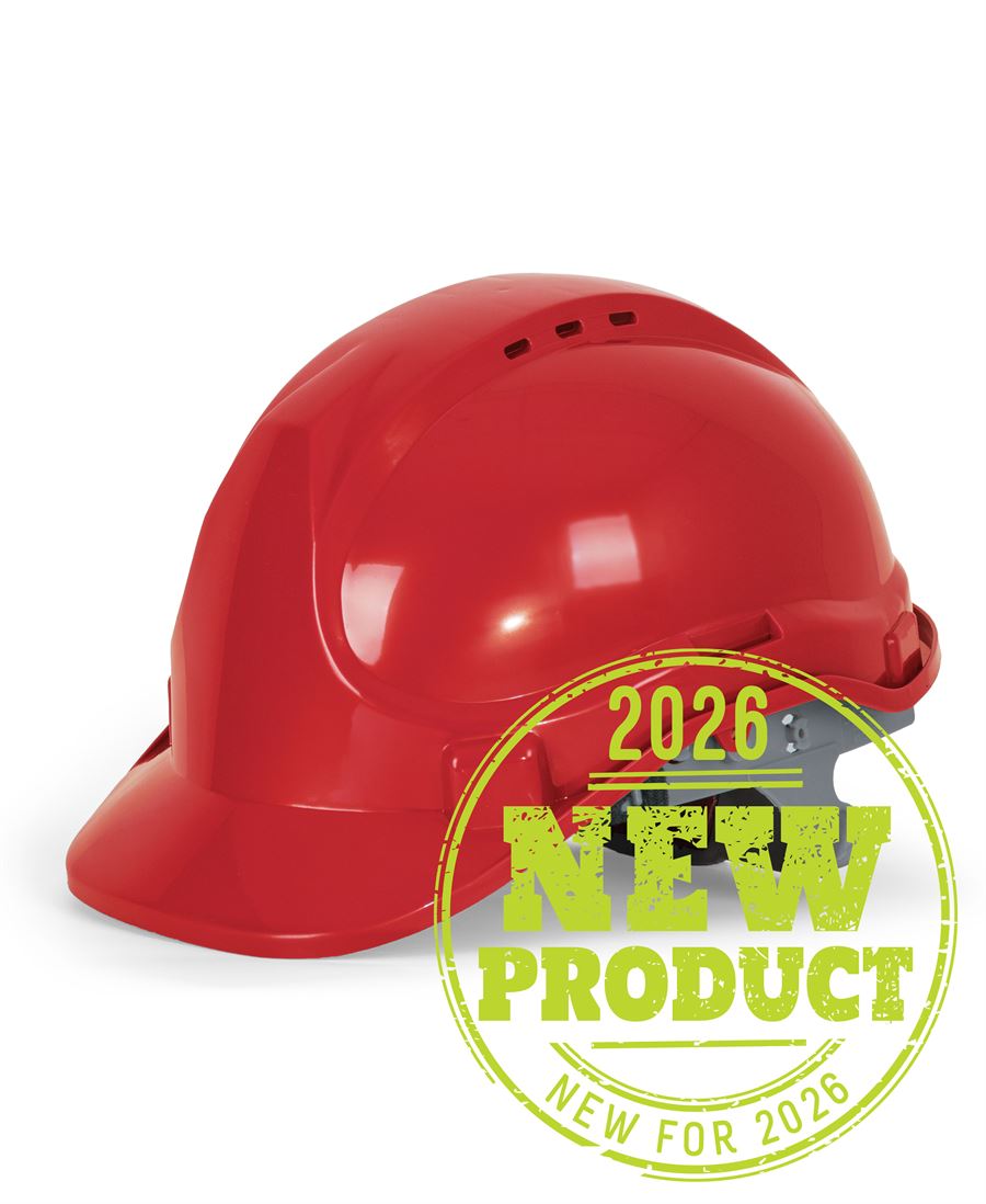 JB's Push-Lock Safety Helmet - Red - Front