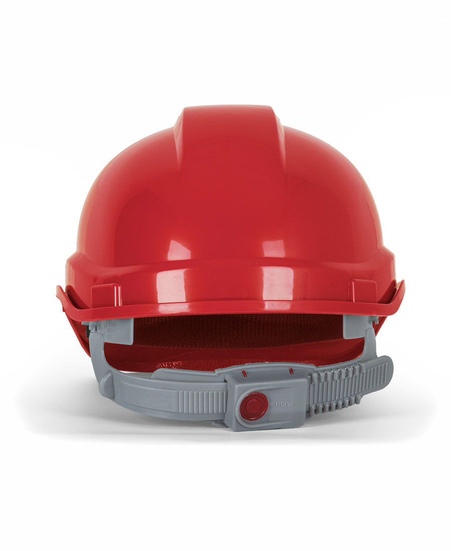 JB's Push-Lock Safety Helmet - Red - Back