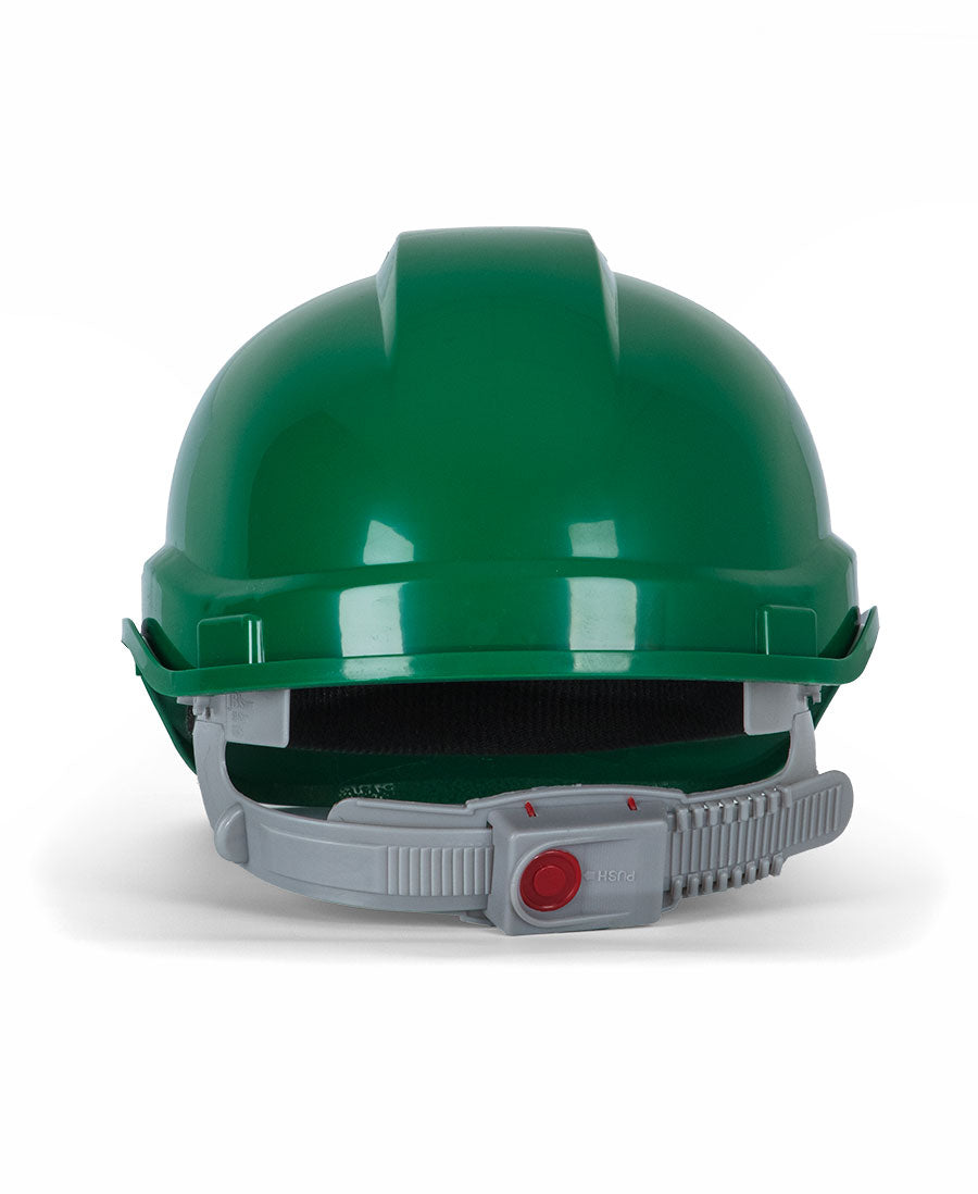 JB's Push-Lock Safety Helmet - Green - Back