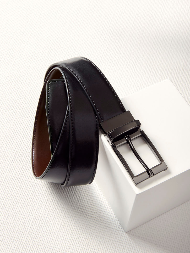 Leather Mens Reversible Belt
