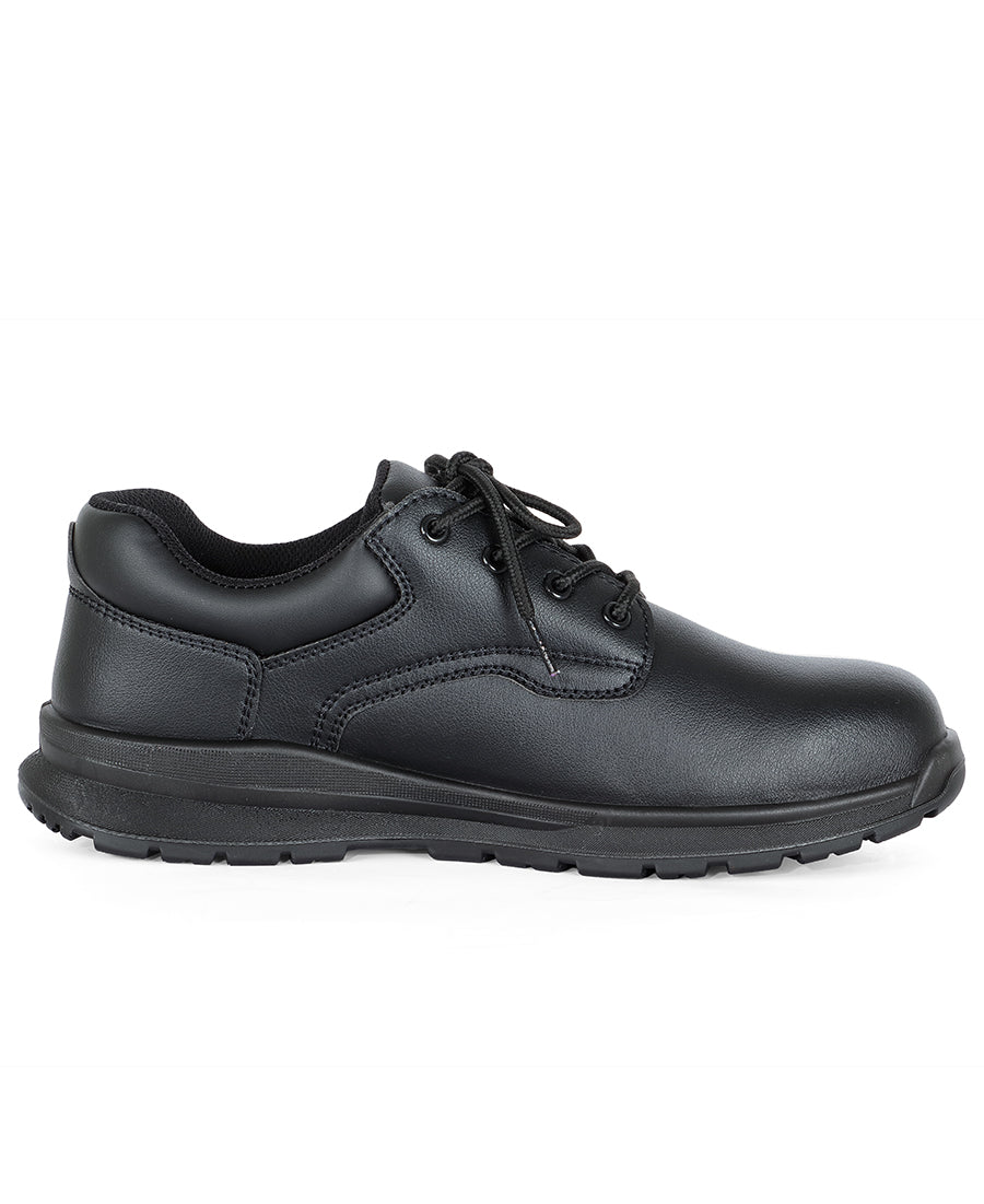 JB's Microfibre Lace Up Steel Toe Shoe - Black - Back