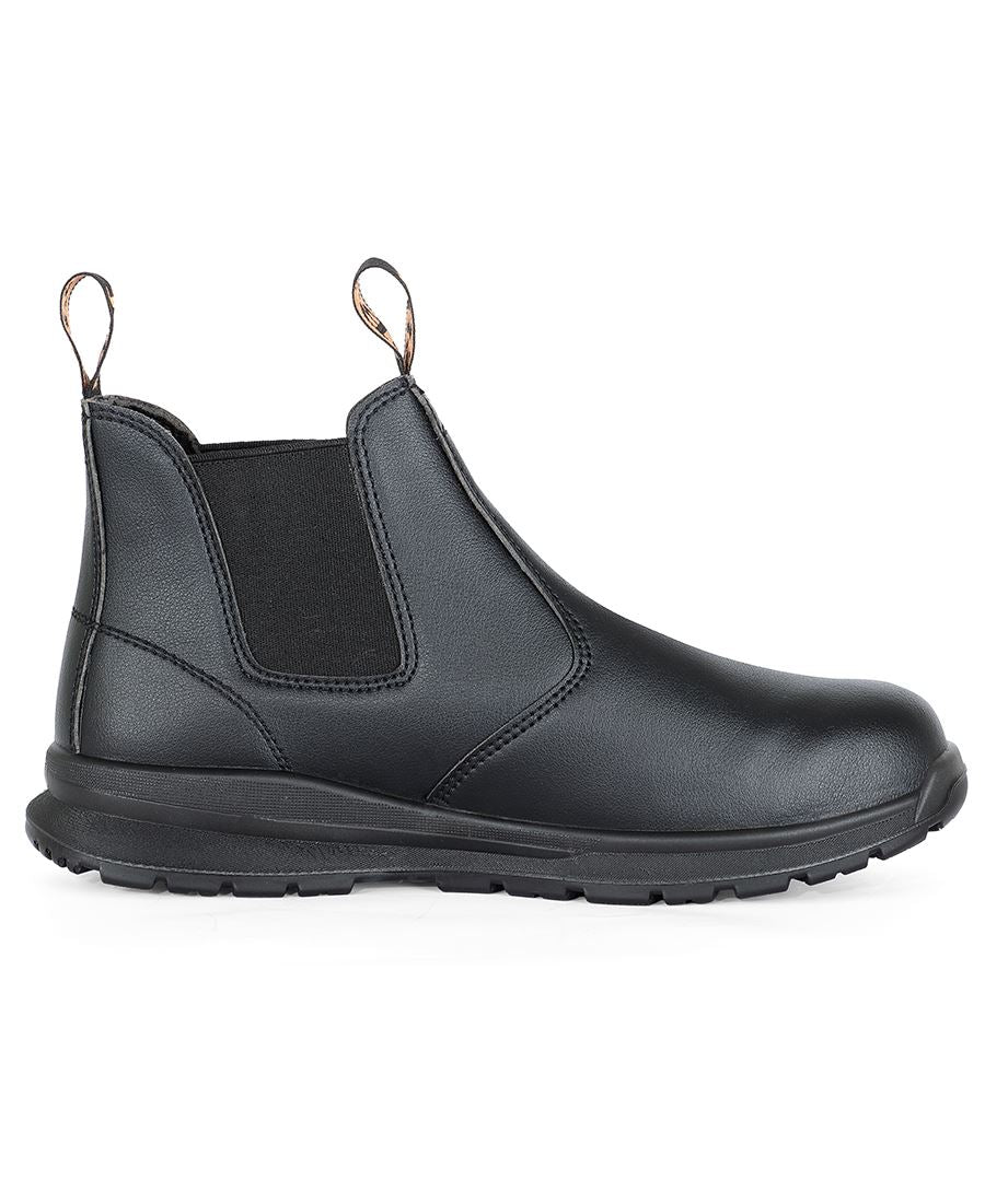 JB's Microfiber Safety Elastic Sided Boot - Black - Back