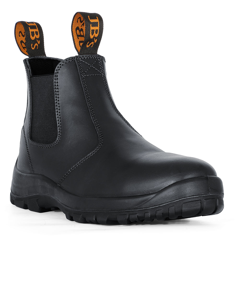 JB's Traditional Soft Toe Elastic Sided Boot - Black - Front
