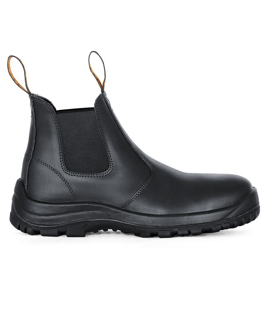JB's Traditional Soft Toe Elastic Sided Boot - Black - Back