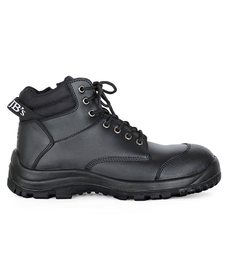 JB's Steeler Zip Safety Boot - Black - Back
