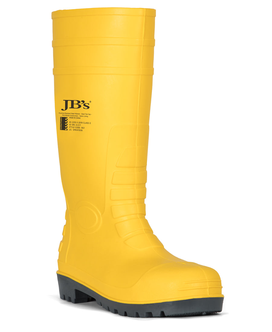 JB's Steel Toe Cap And Steel Plate Gumboot - Yellow - Front