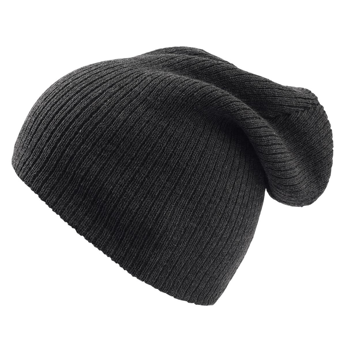 Brad Beanie - Black Melange - Front