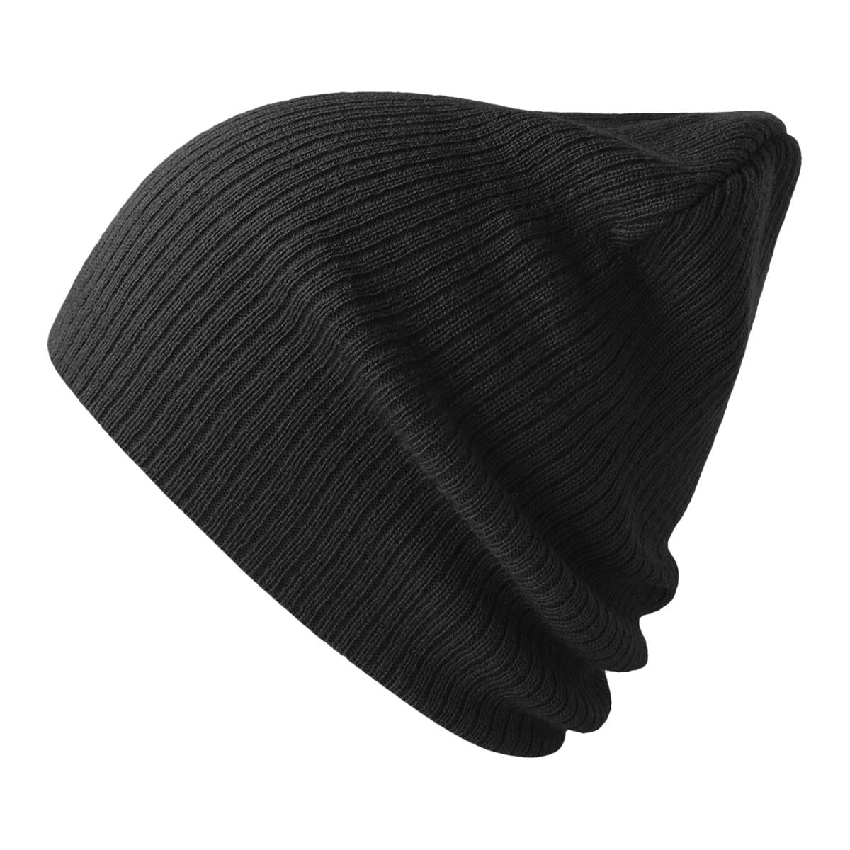 Brad-S Beanie - Recycled Polyester - Black - Front