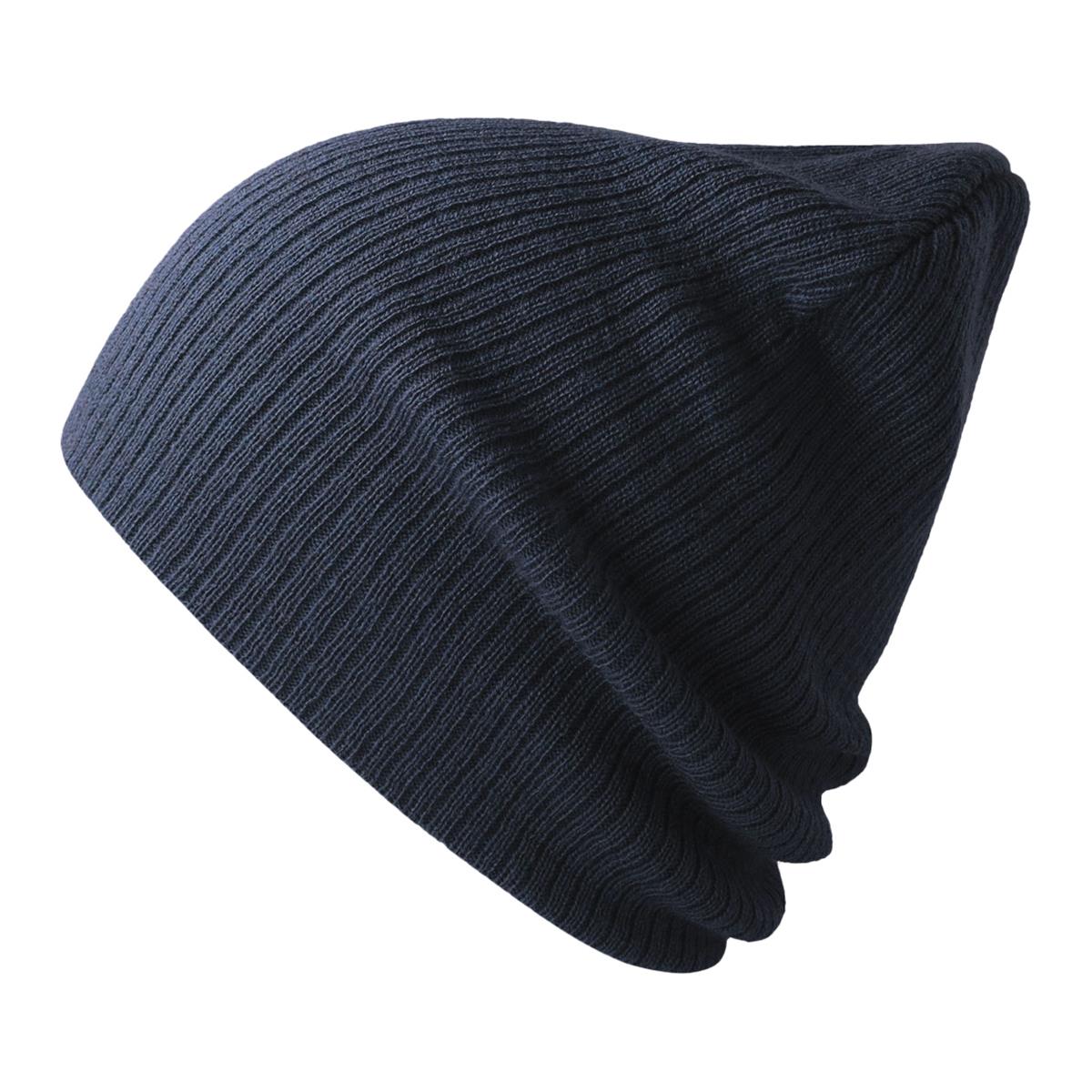 Brad-S Beanie - Recycled Polyester - Navy - Front