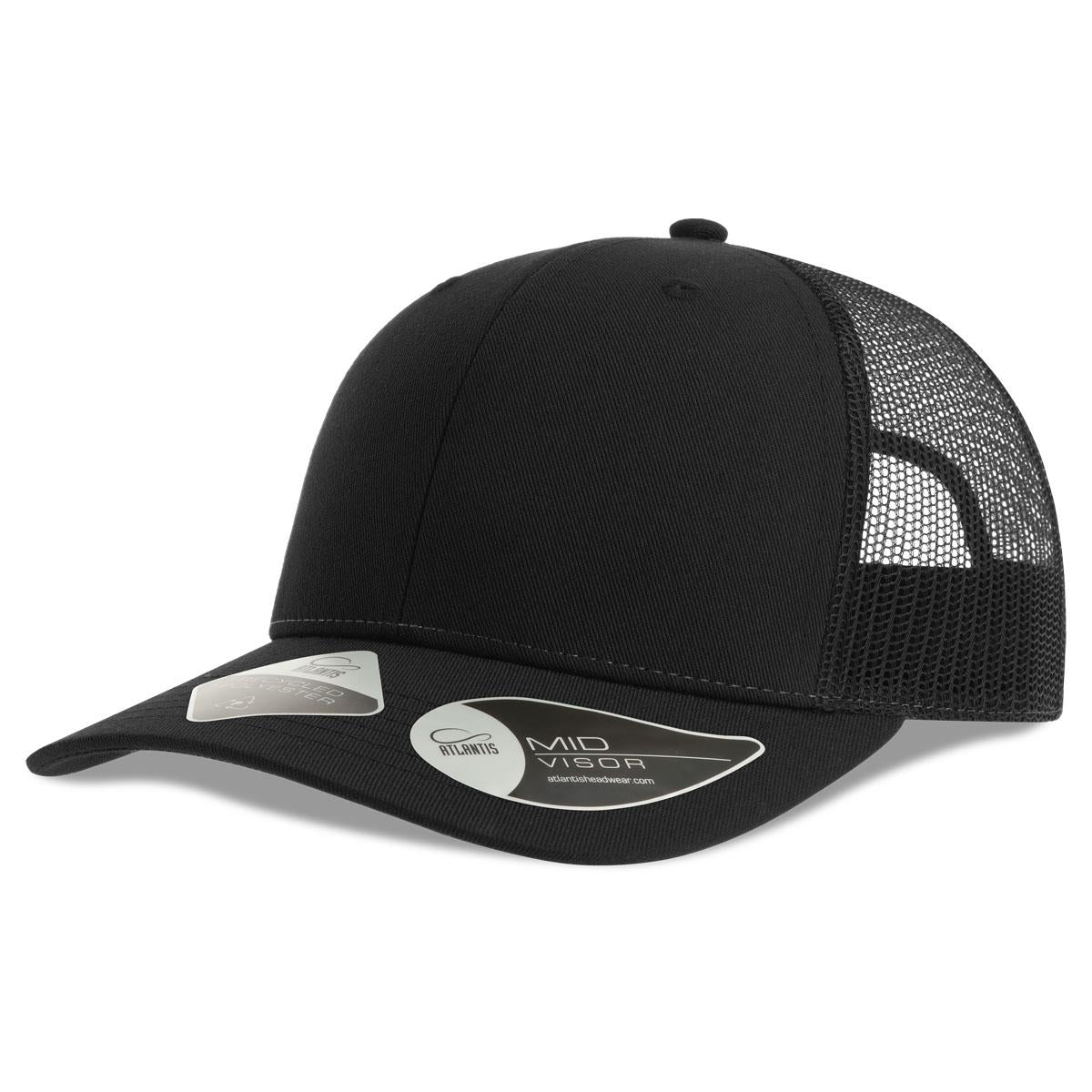 Bryce Recycled Trucker - Black / Black - Front