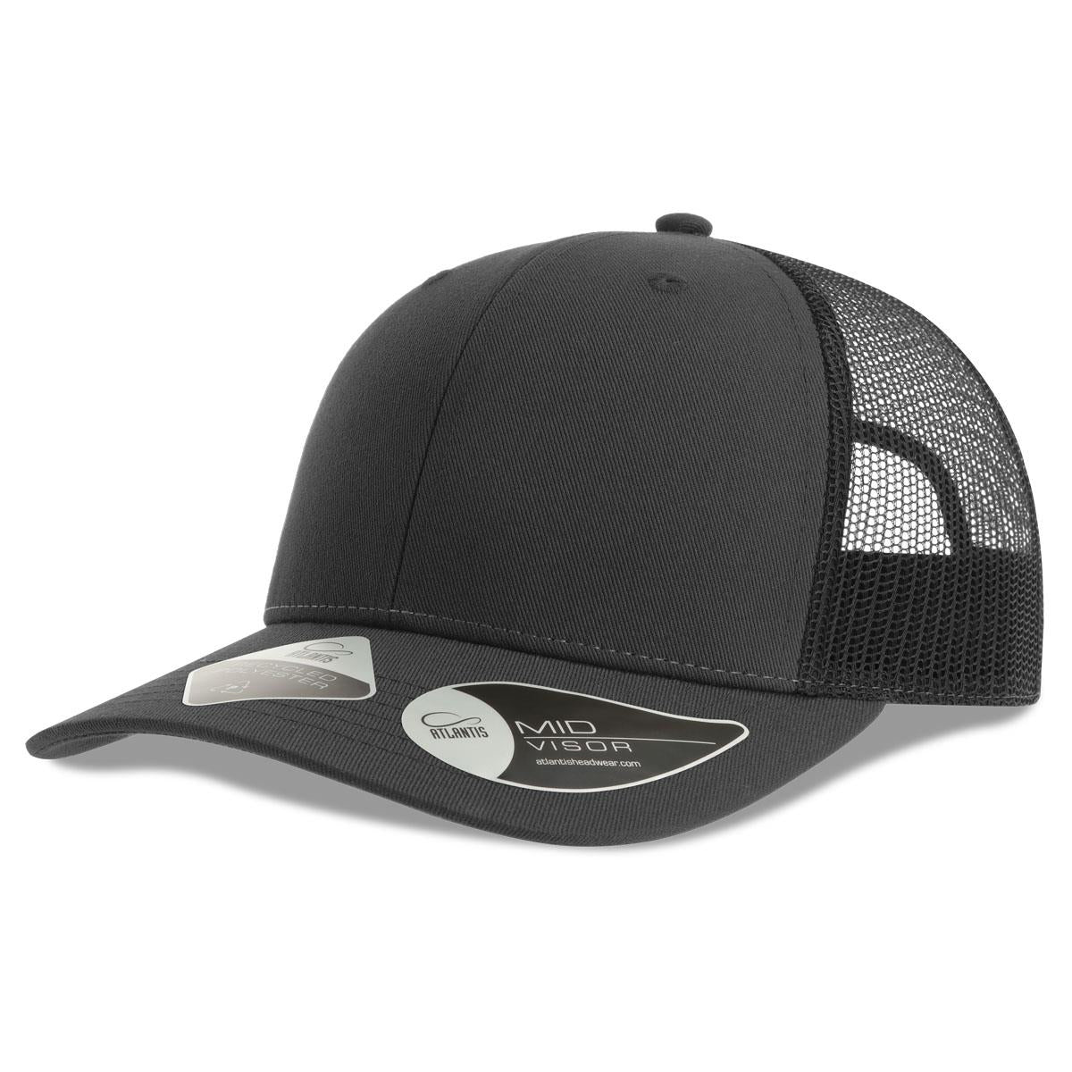 Bryce Recycled Trucker - Dark Grey / Black - Front