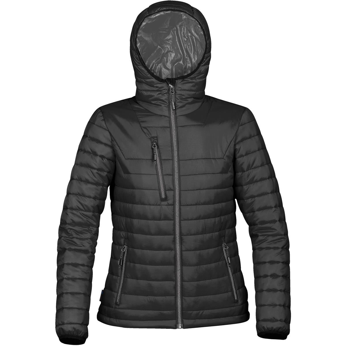 Women's Gravity Thermal Jacket - Black / Charcoal - Front