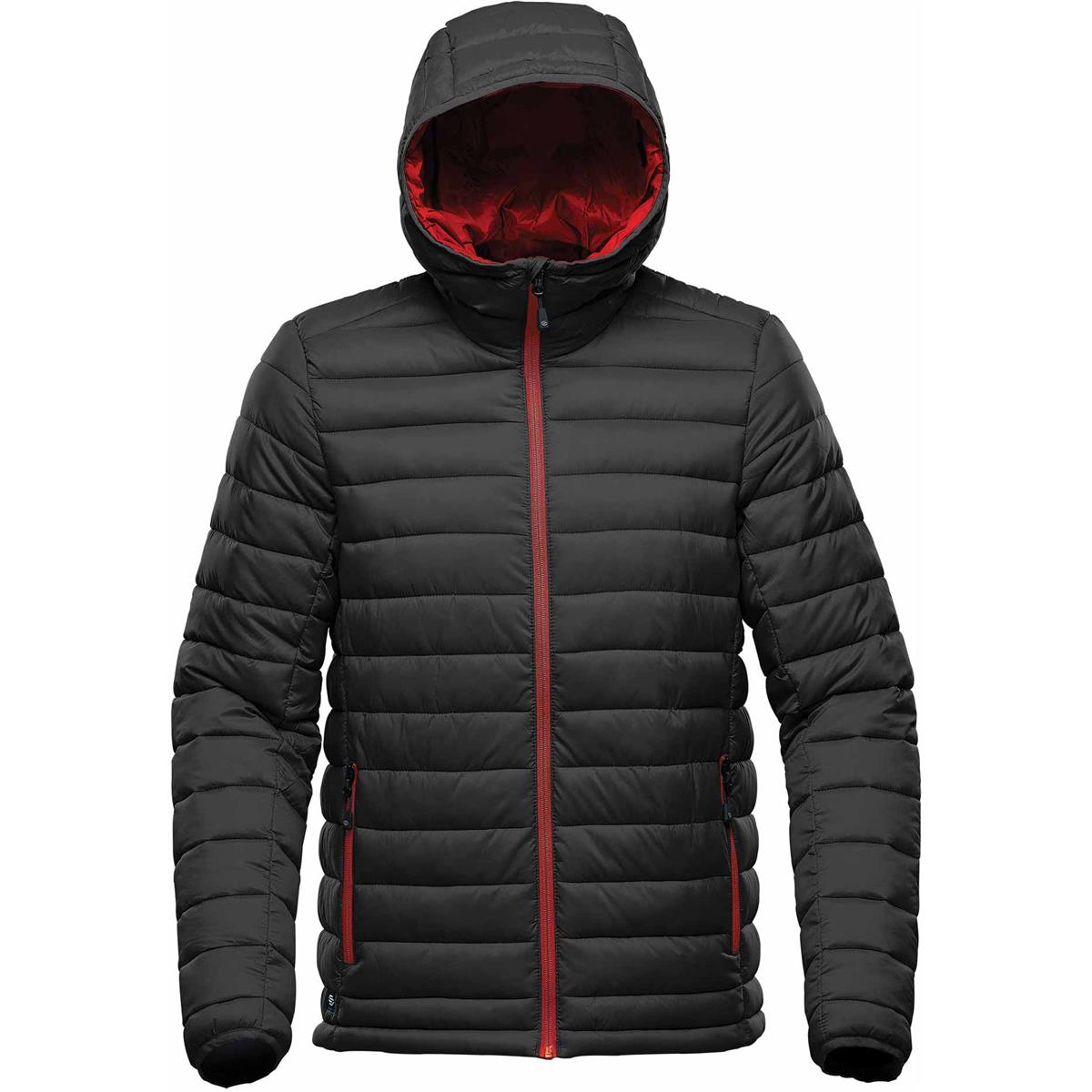 Men's Stavanger Thermal Jacket - Black / Bright Red - Front