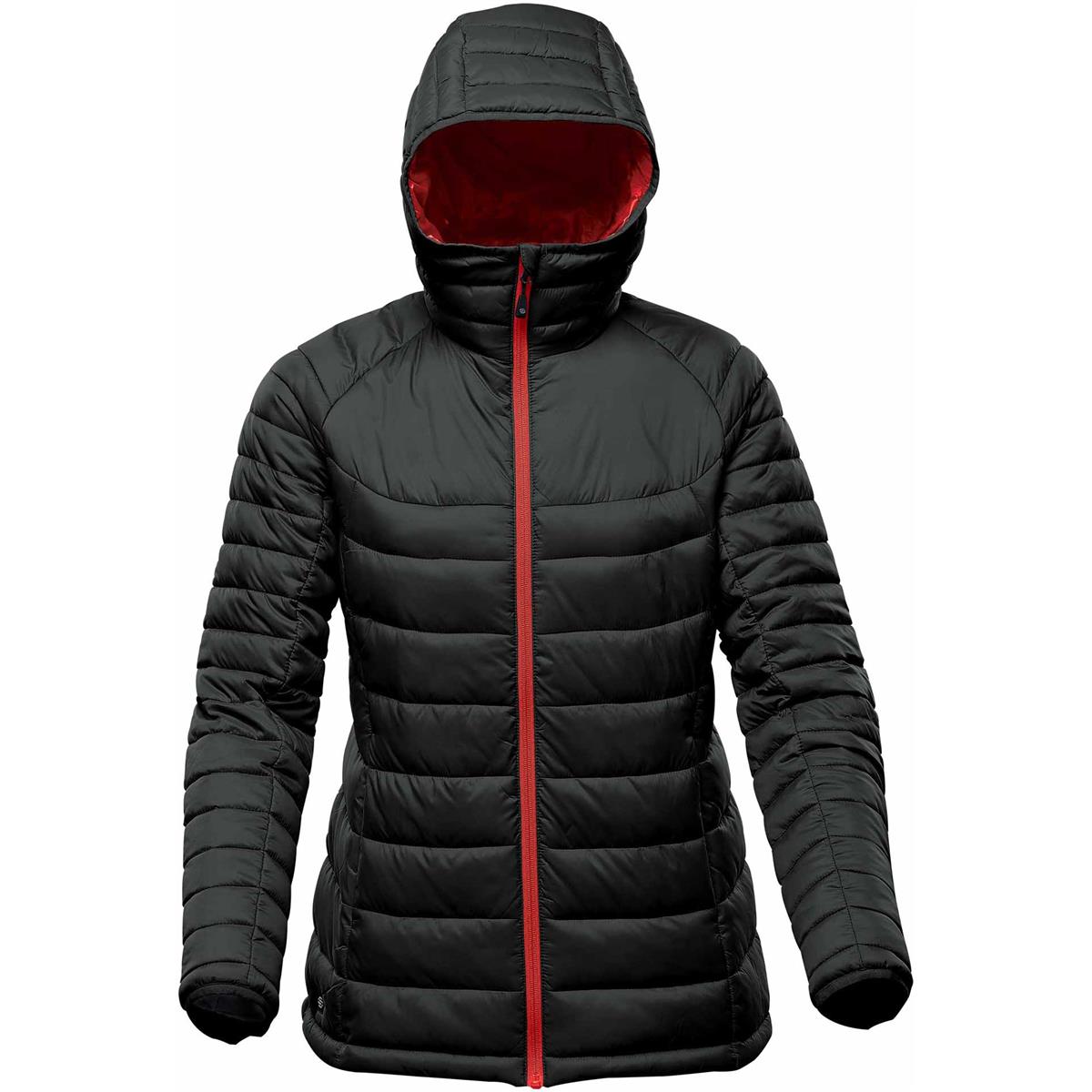 Women's Stavanger Thermal Jacket - Black / Bright Red - Front