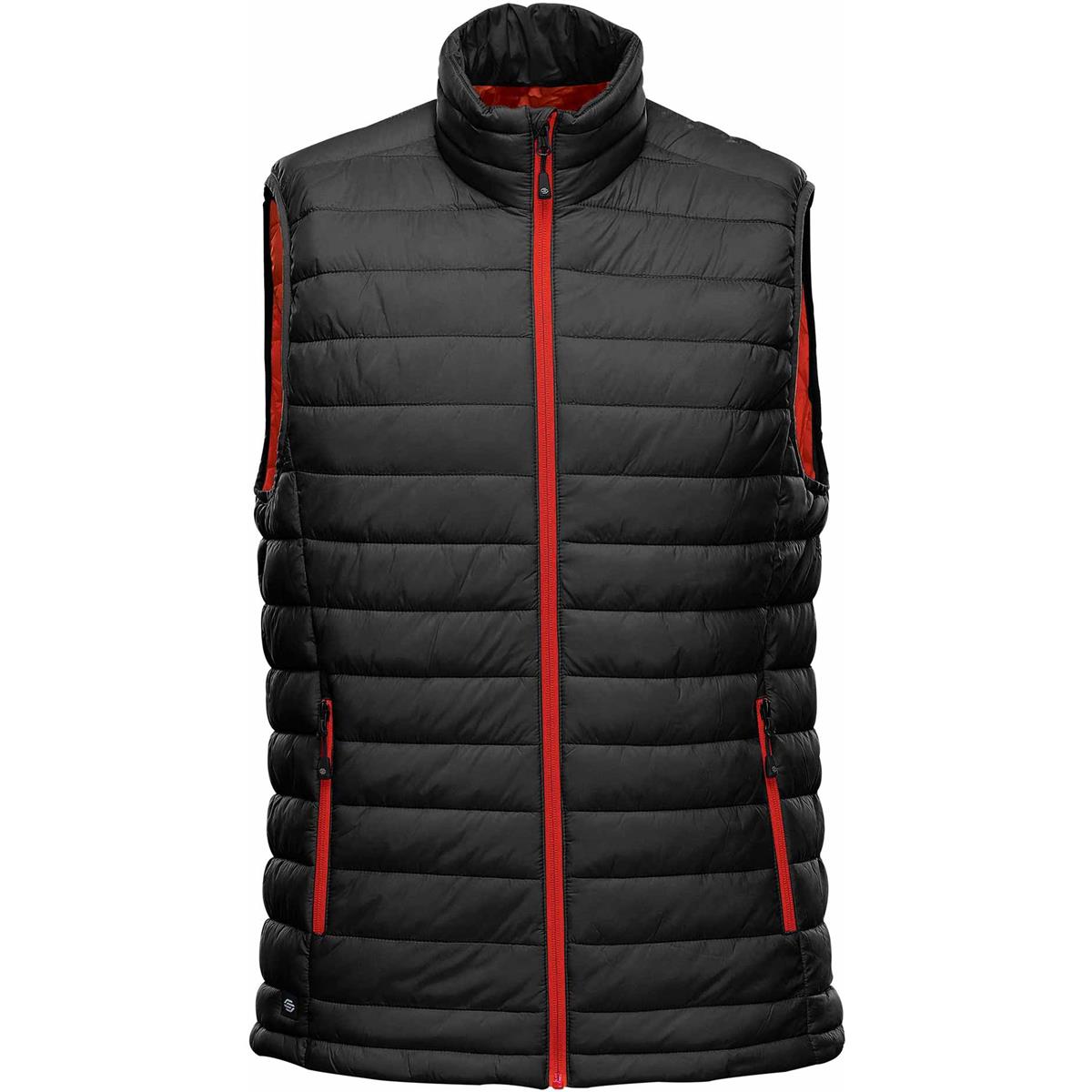 Men's Stavanger Thermal Vest - Black / Bright Red - Front