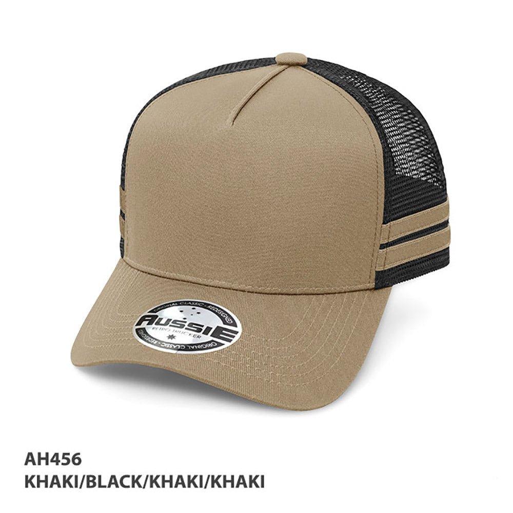 – A-Frame Striped Trucker Cap – Grace Collection AH456