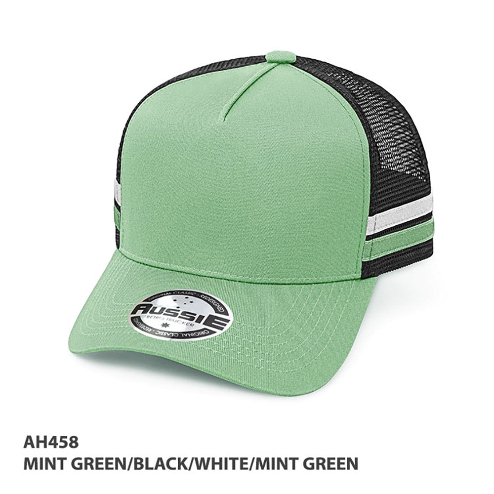 Kids A-Frame Striped Trucker Cap – Grace Collection AH458