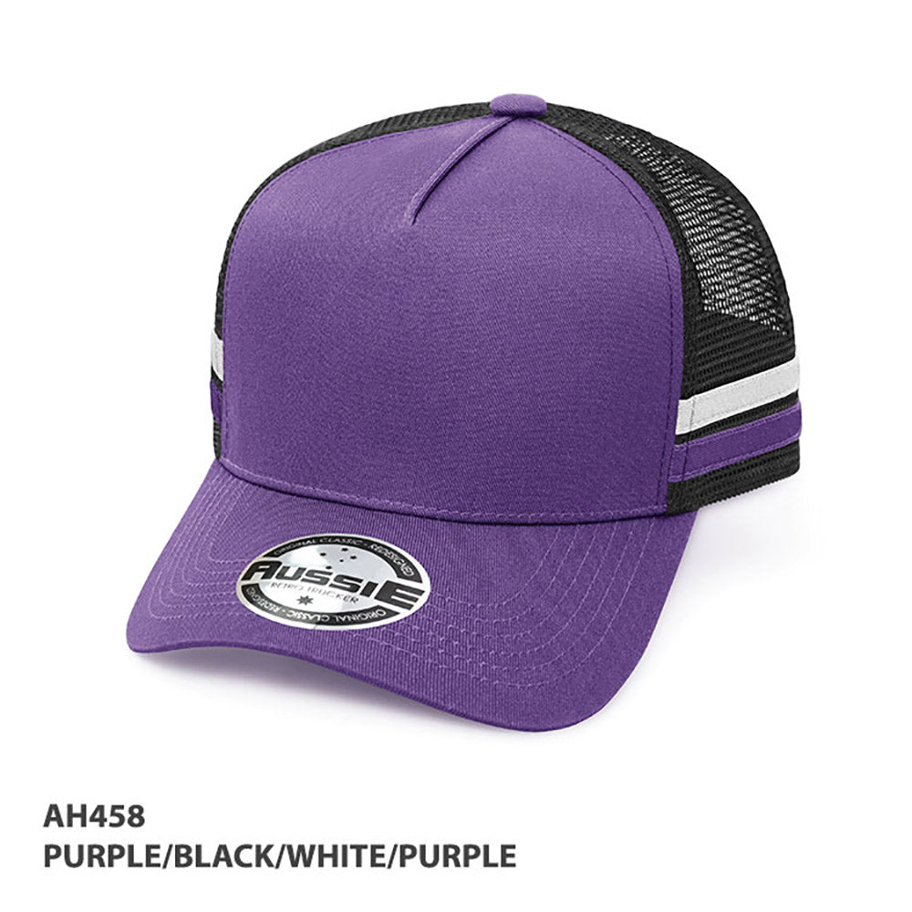 Kids A-Frame Striped Trucker Cap – Grace Collection AH458