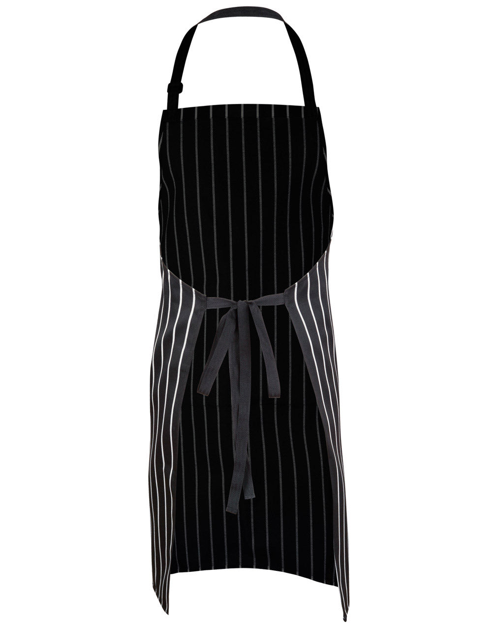 Bib Stripe Apron - Black/White - Back