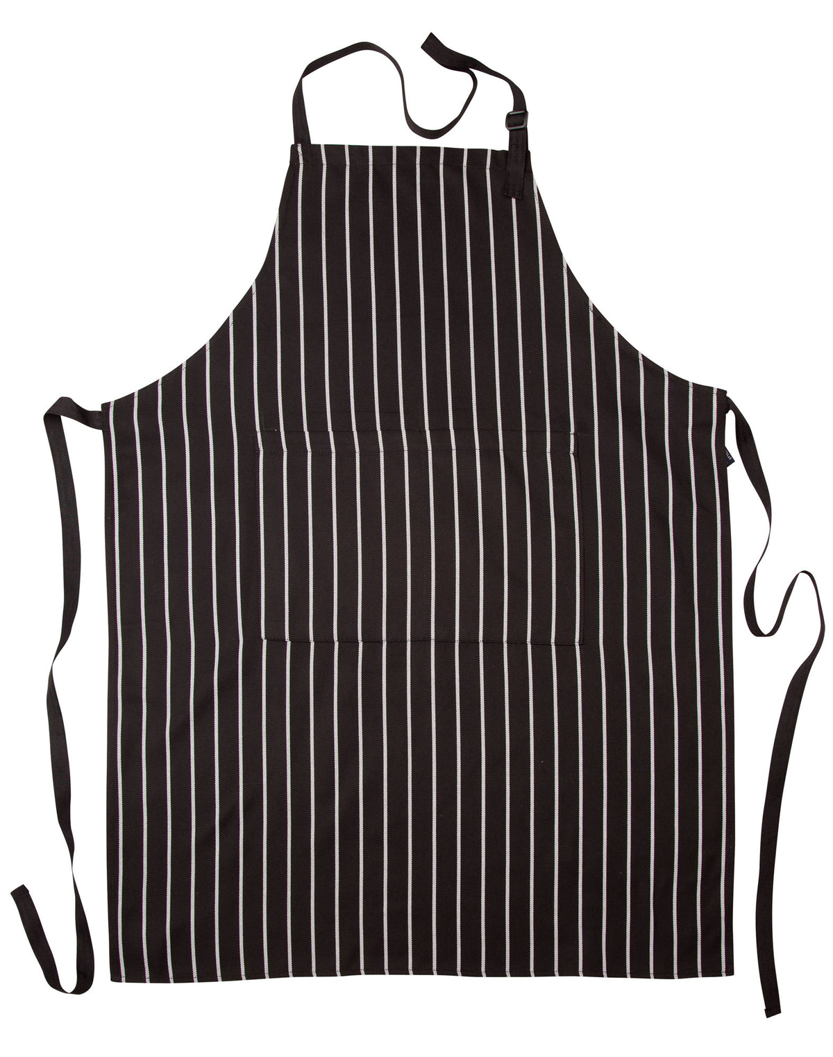 Bib Stripe Apron - Black/White - View