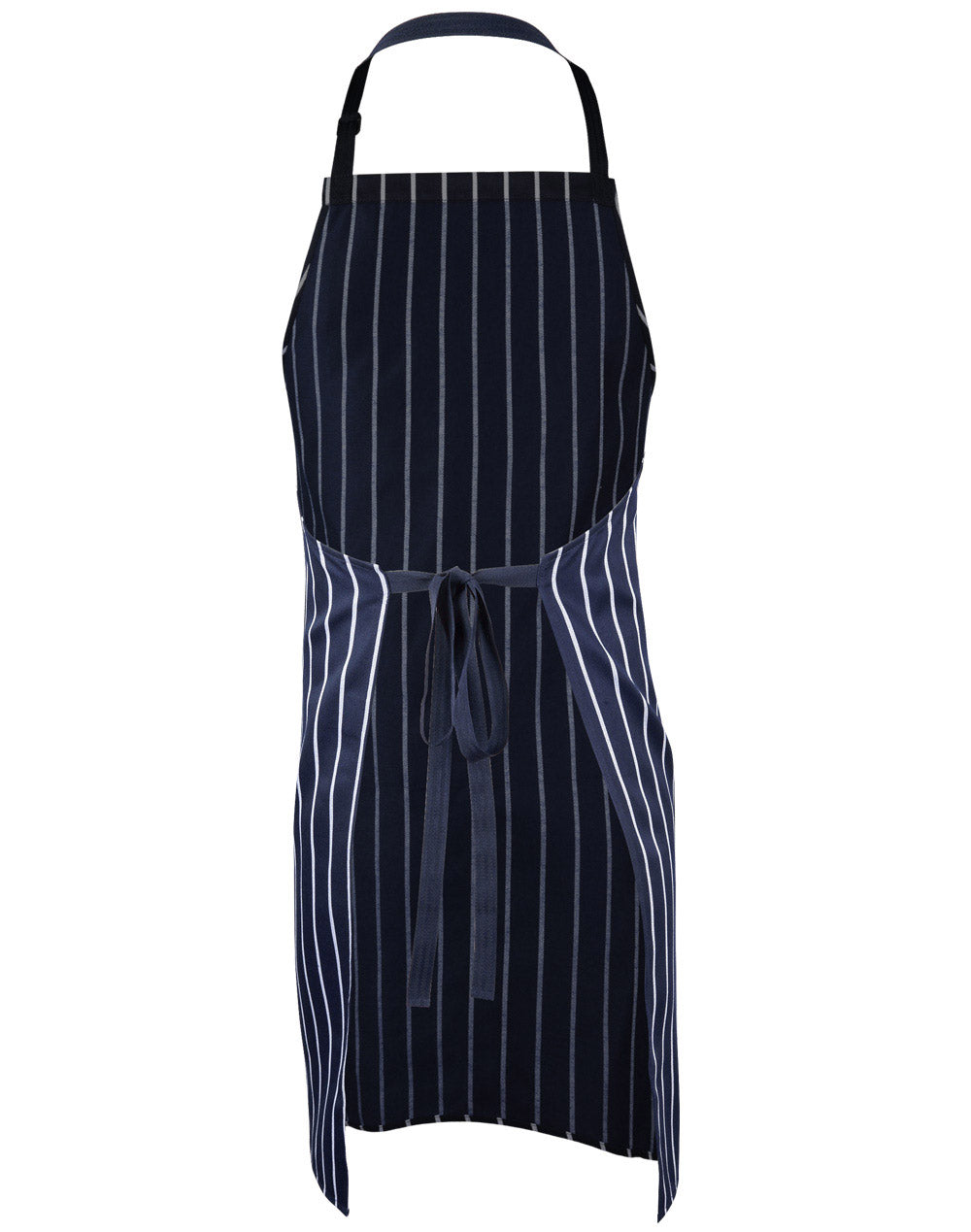 Bib Stripe Apron - Navy/White - Back