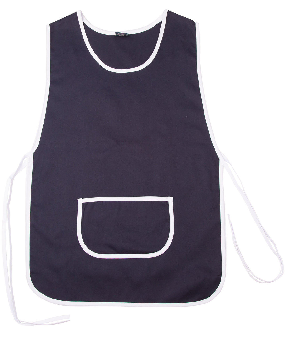 Ladies' Smock Apron - Navy/White - Front