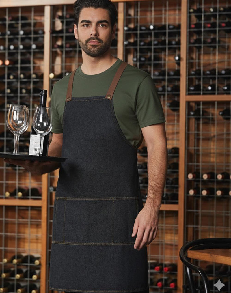 East Village Denim Bib Apron
