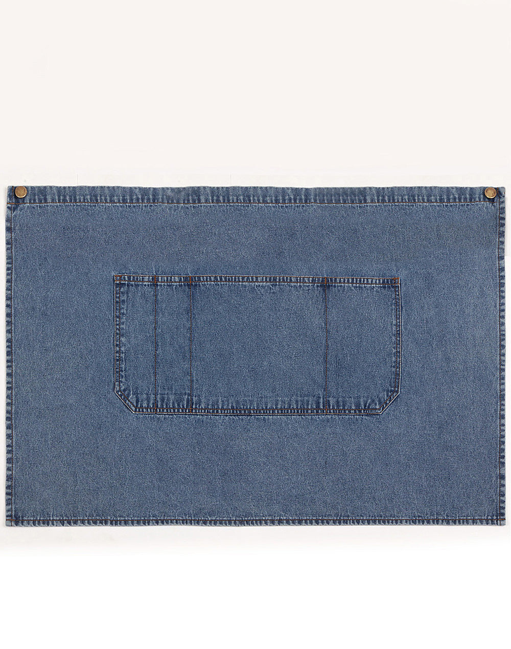 East Village Half Denim Apron - Light Blue - Front