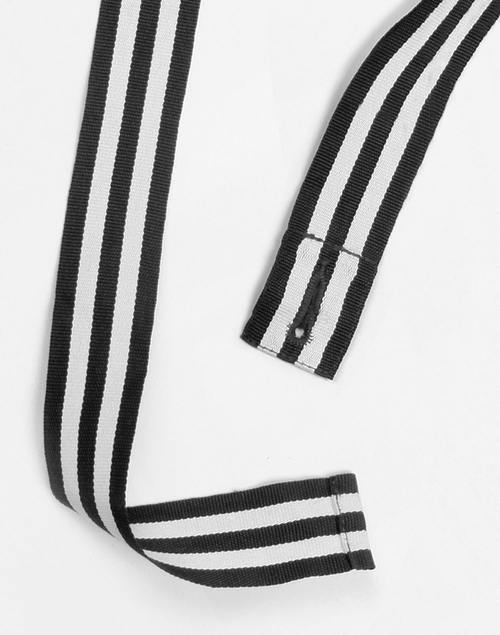Changeable Two Tone Apron Straps - Black/White - Front
