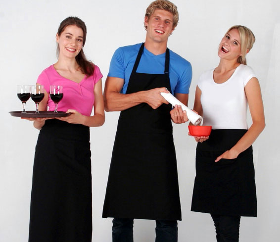 Long Waist Apron - 190 gsm poly/cotton - view