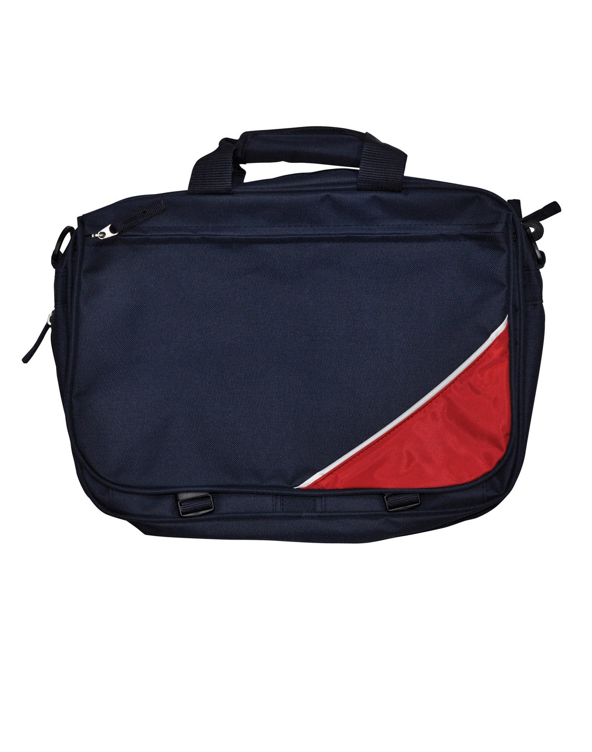 Motion Flap Satchel/Shoulder Bag - Navy/White/Red - Front