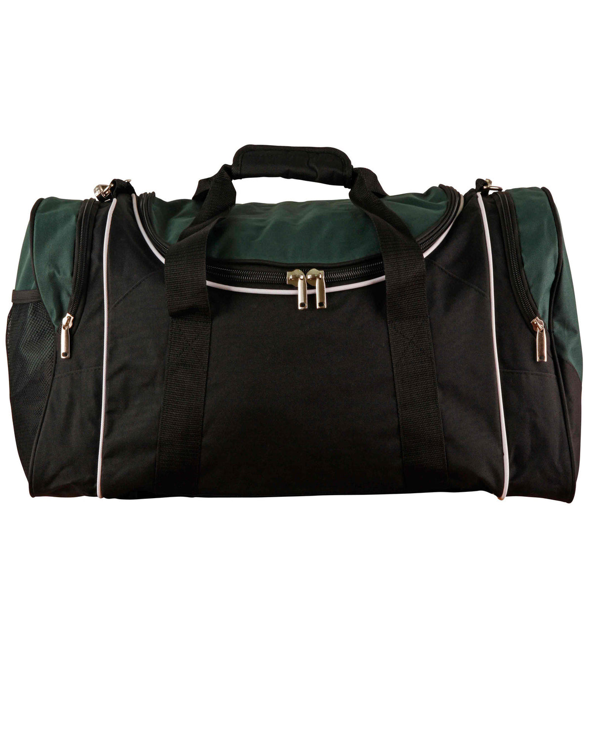 Winner Sports/ Travel Bag - Black/White/Bottle - Front