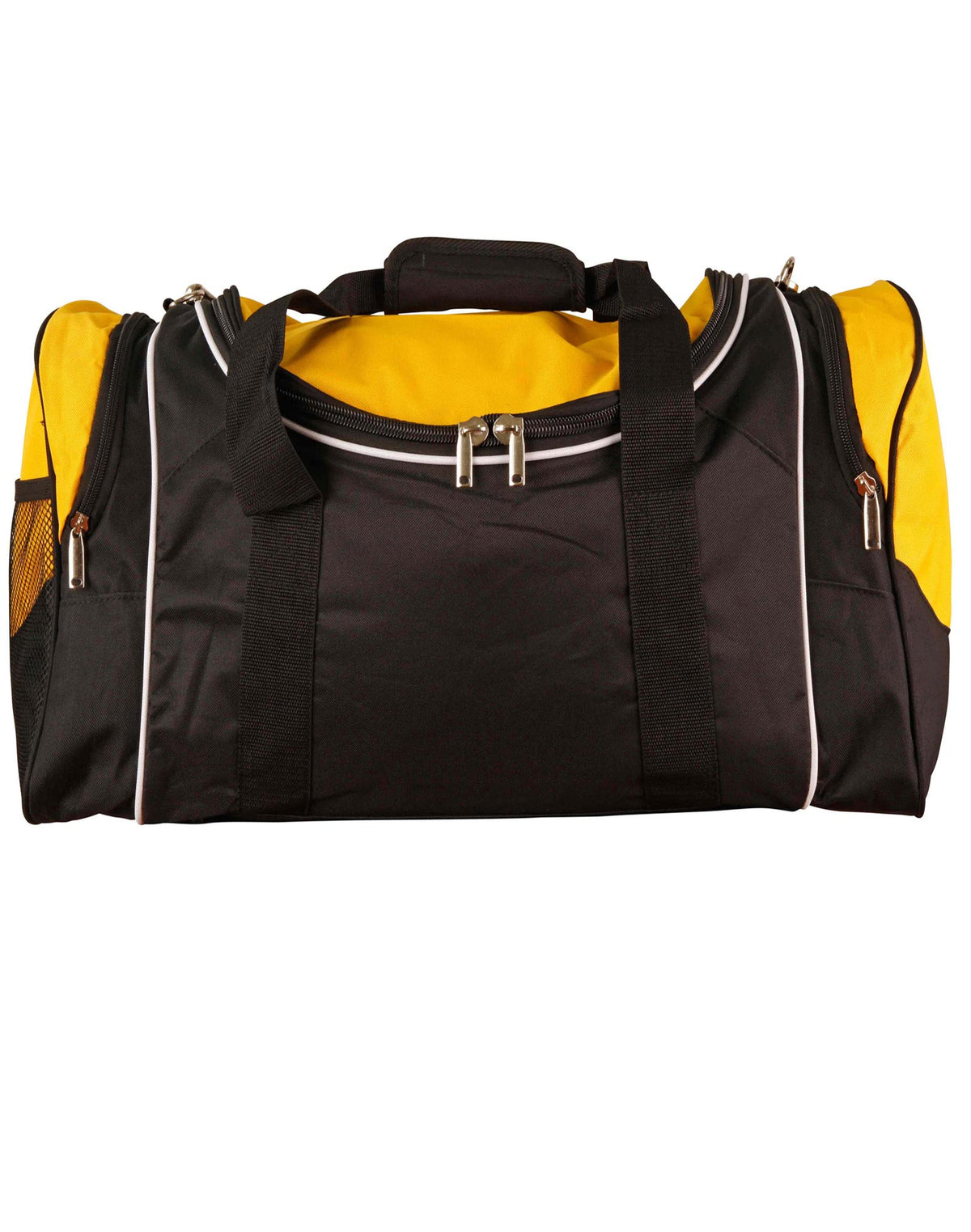 Winner Sports/ Travel Bag - Black/White/Gold - Front