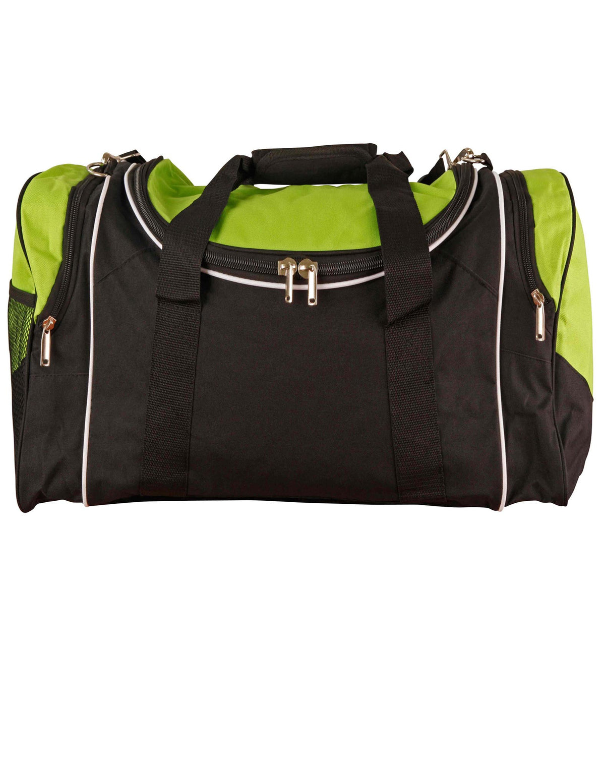 Winner Sports/ Travel Bag - Black/White/Lime - Front