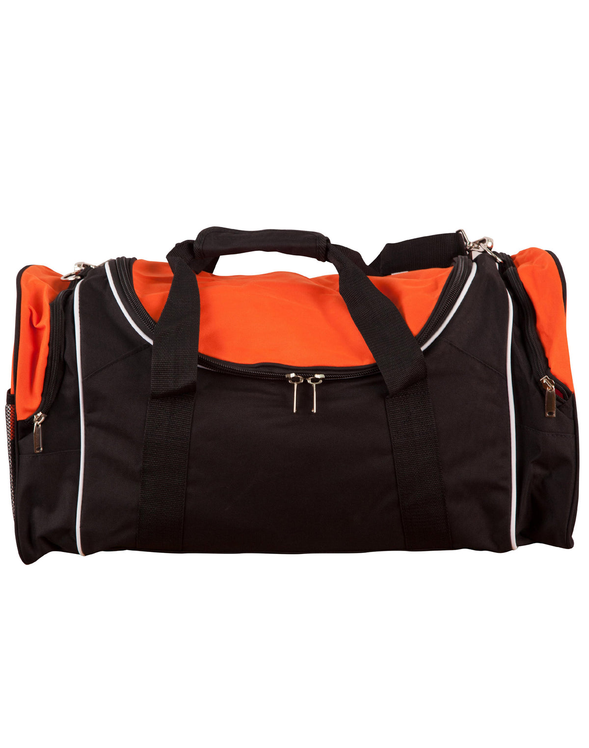 Winner Sports/ Travel Bag - Black/White/Orange - Front