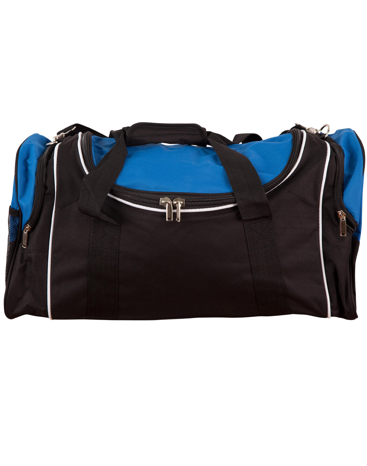 Winner Sports/ Travel Bag - Black/White/Royal - Front