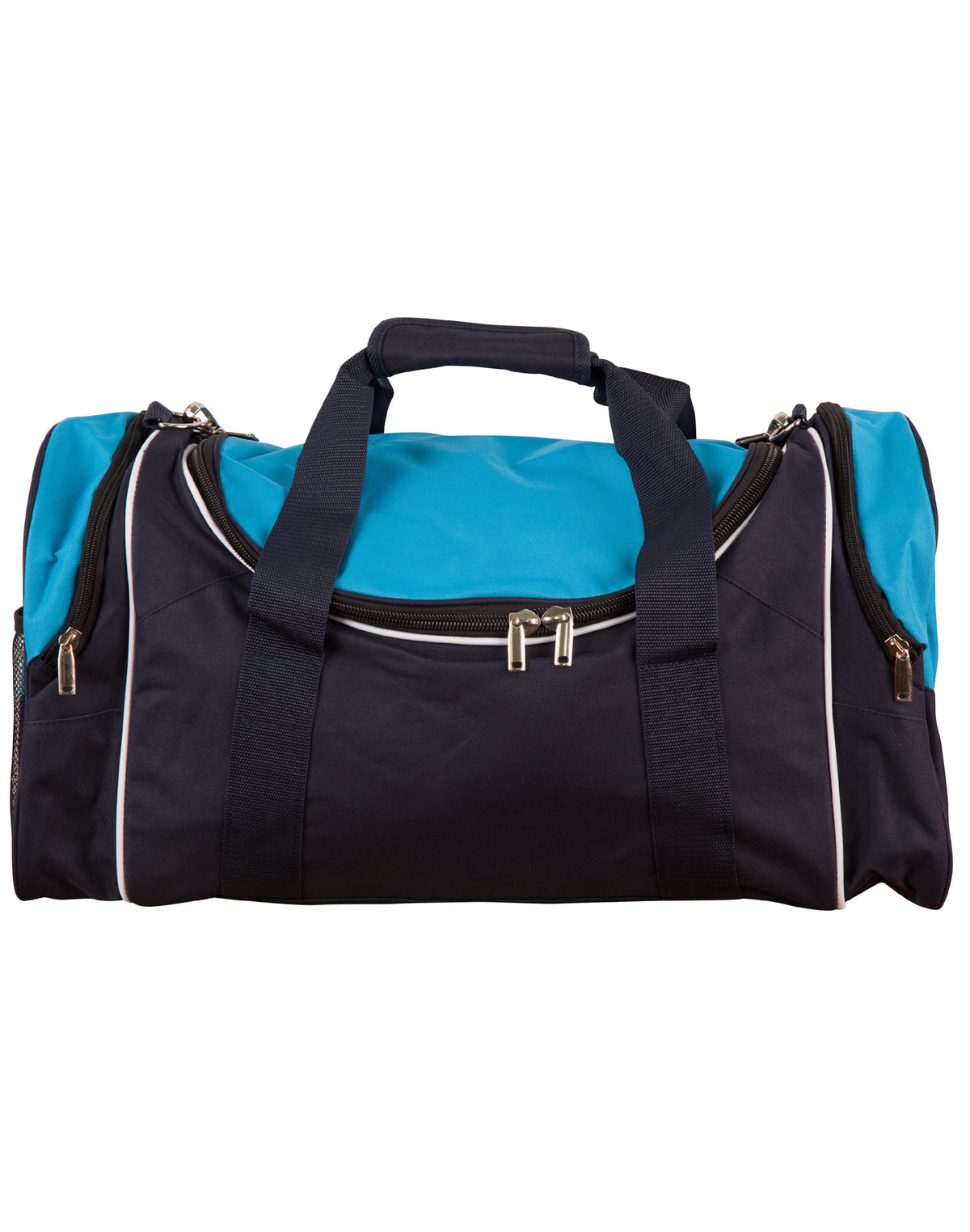 Winner Sports/ Travel Bag - Navy/White/Aqua Blue - Front